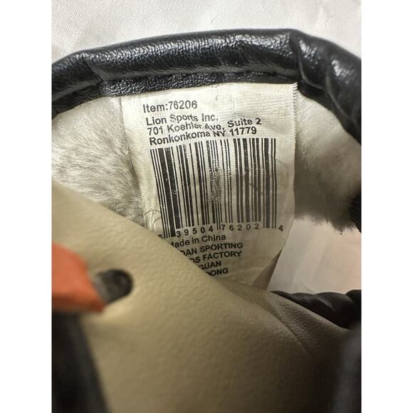 Voit 9 1/2" Baseball Glove Black And Orange for Left Hand Catch/RH Throw - Picture 6 of 7